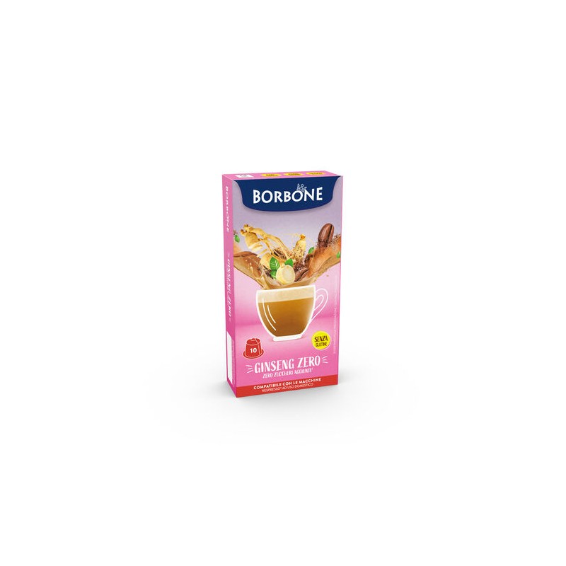 10 Capsule Borbone Per Bevanda Solubile GINSENG ZERO