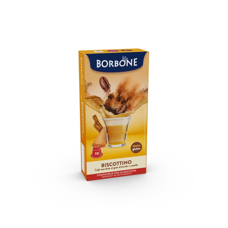 10 CAPSULE Borbone Per Bevanda Solubile BISCOTTINO