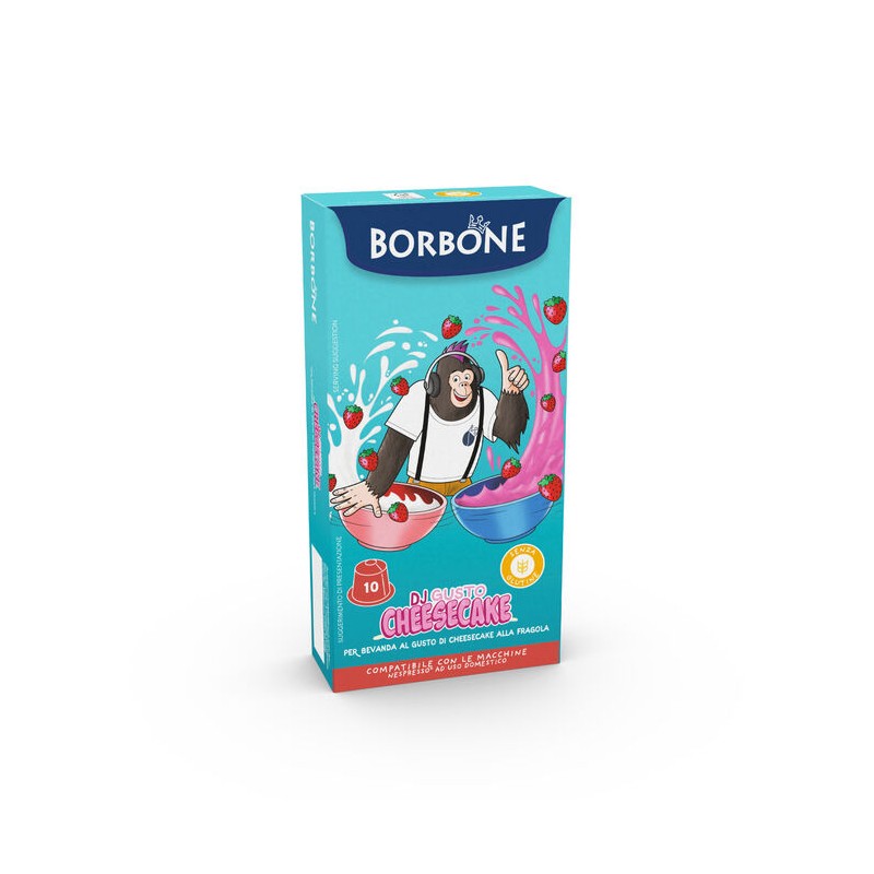 10 Capsule Borbone “DJGUSTO CHEESECAKE” - Cioccolata Bianca e Fragola