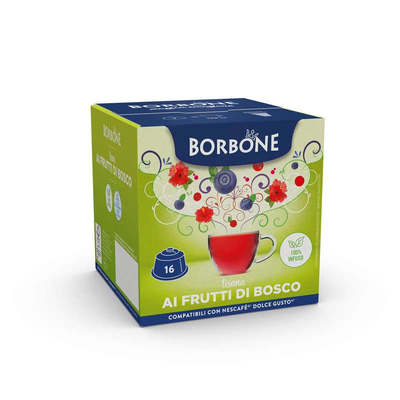 16 Capsule Borbone Per TISANA AI FRUTTI DI BOSCO