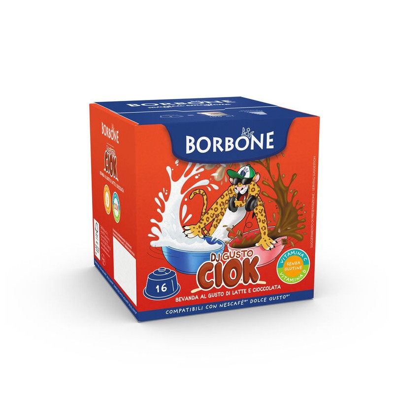 16 Capsule Borbone “DJ GUSTO CIOCK” - Latte e Cioccolato