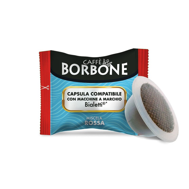 100 Capsule Bialetti®* - Miscela ROSSA Caffè Borbone